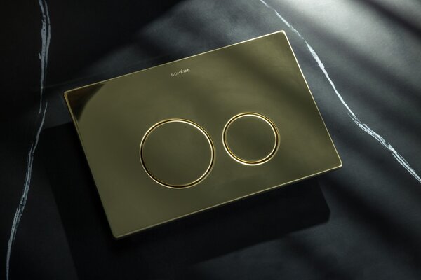 Клавиша смыва Boheme для инсталляции Geberit 300 GOLD ультраплоская 649-G