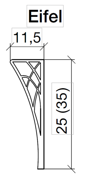 Ножки Eifel золото, h35 (пара) Armadi Art 881-G