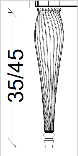 Ножки SPIRALE 35 см белые (пара) Armadi Art 848-W-35