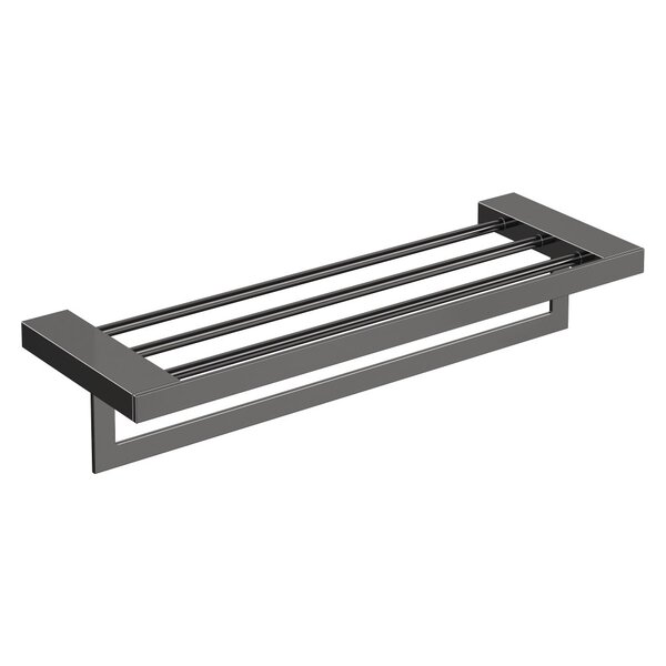 Полка для полотенец Qubic Shine Gun Metal Boheme 10737-SGM