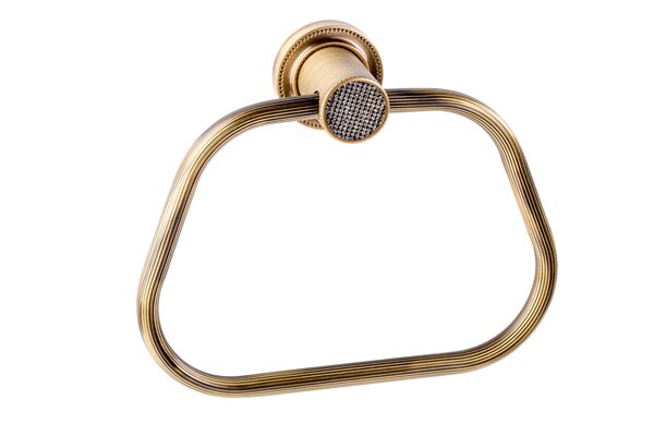 Полотенцедержатель кольцо Boheme Royal Cristal 10925-BR бронза