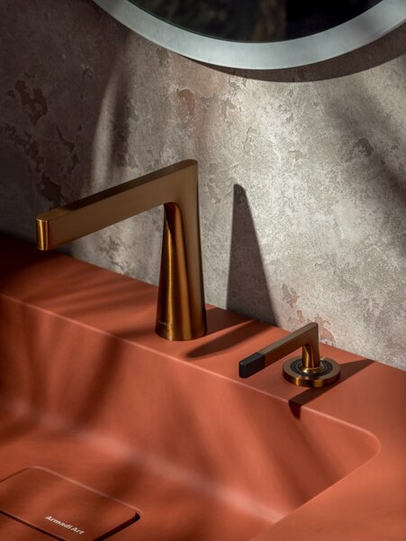 Смеситель Boheme Boheme Duo для раковины, 2х-позиционный COPPER BRUSHED 161-CB цвет медь