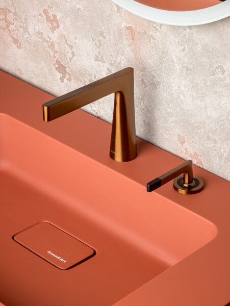 Смеситель Boheme Boheme Duo для раковины, 2х-позиционный COPPER BRUSHED 161-CB цвет медь