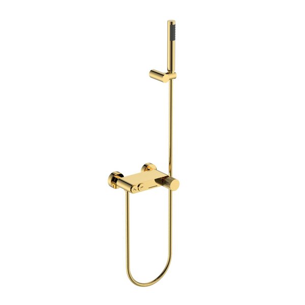 Смеситель для ванны Boheme STICK 123-GG.3 GOLD с ручкой LINEA