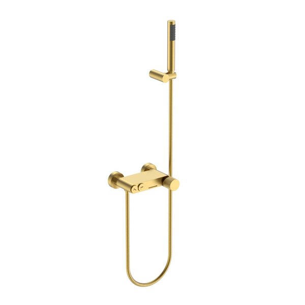 Смеситель для ванны Boheme STICK 123-MG.3 Matt Gold с ручкой LINEA