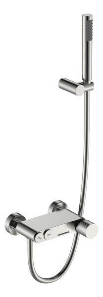 Смеситель для ванны Boheme STICK 123-NB Nikel Brush с ручкой DIAMOND