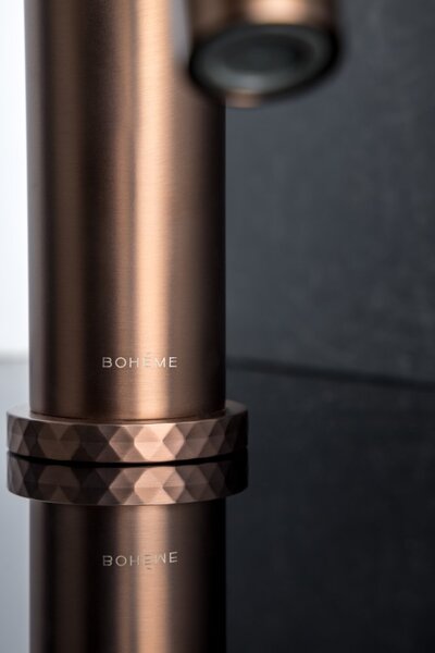 Смеситель Boheme STICK для раковины COPPER BRUSHED DIAMOND 121-CB цвет медь