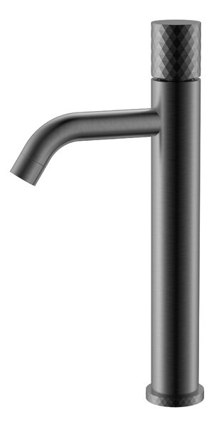 Смеситель Boheme STICK 122-GM Gun Metal высокий с ручкой DIAMOND