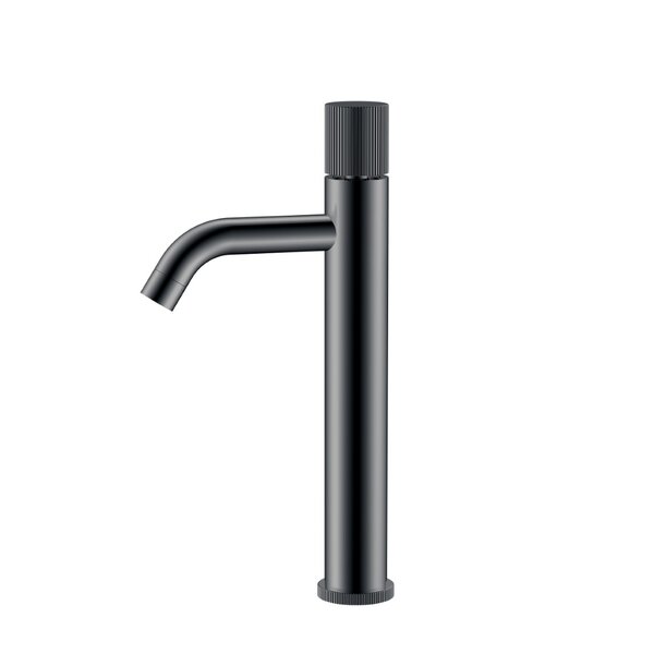 Смеситель Boheme STICK 122-SGM.3 Shine Gun Metal высокий с ручкой LINEA