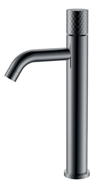 Смеситель Boheme STICK 122-SGM Shine Gun Metal высокий с ручкой DIAMOND