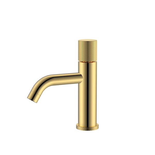 Смеситель Boheme STICK для раковины низ. GOLD SPIRALE 121-GG.4 цвет золото глянцевое