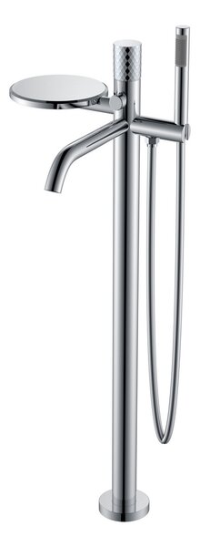 Смеситель Boheme STICK 129-CRCR для ванны напольный CHROME c ручкой DIMOND