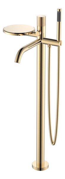 Смеситель Boheme STICK 129-GG.2 для ванны напольный GOLD c ручкой TOUCH