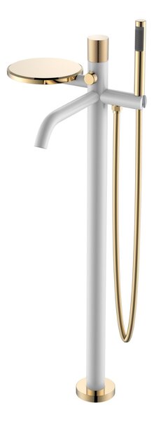 Смеситель Boheme STICK напольный WHITE DIAMOND GOLD 129-WG.2 цвет золото глянцевое