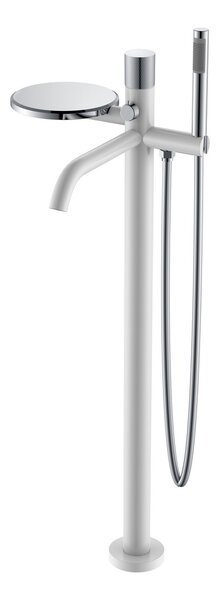 Смеситель Boheme STICK напольный WHITE TOUCH CHROME 129-WCR.2 цвет белый глянец