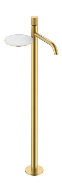 Смеситель Boheme STICK напольный для раковины MATT GOLD SPIRALE 120-MG.4 цвет матовое золото