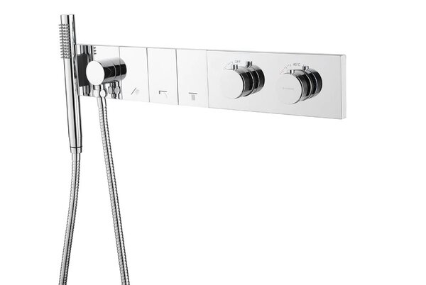 Смеситель Boheme ZODIAC THERMO с ручным душем CHROME 133-SYS-CR цвет хром