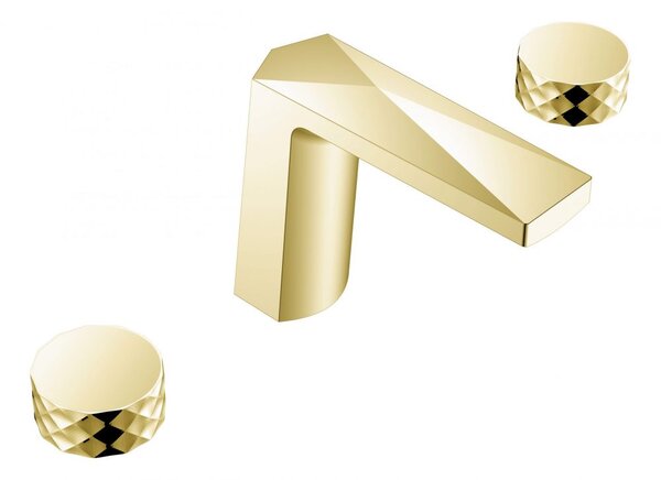 Смеситель для раковины Boheme VENTURO Matt Gold, ручка DIAMOND 150-MG-DIAMOND