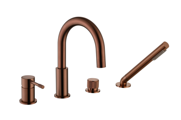 Смеситель Boheme врезной на борт ванны UNO Brushed Bronze 460-BRB цвет бронза
