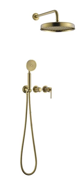 Смеситель Boheme встроенный + верхний+ ручной душ, ETERNA MATT GOLD 174-MG цвет матовое золото