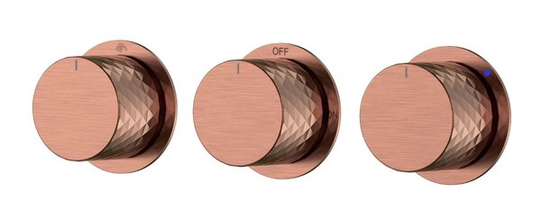 Смеситель Boheme встроенный STICK DIAMOND COPPER BRUSHED 3-х проходной 124-3-CB.1 цвет медь