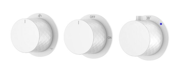 Смеситель Boheme встроенный с термостатом STICK DIAMOND MATT WHITE 3-проходной 124-T-3-MW.1 цвет белый матовый