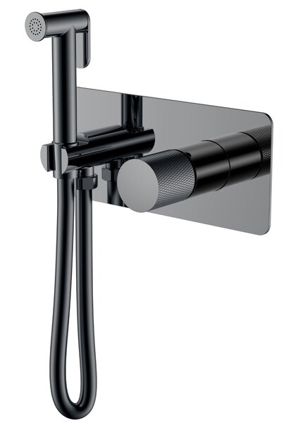 Гигиенический душ со смесителем Boheme Stick 127-SGM.2 Shine Gun Metal c ручкой TOUCH