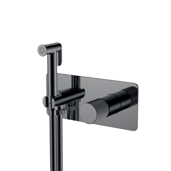 Гигиенический душ со смесителем Boheme Stick 127-SGM.3 Shine Gun Metal LINEA