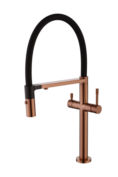 Смеситель Boheme для кухни UNO COPPER BRUSHED c краном для питьевой воды 115-CB цвет медь