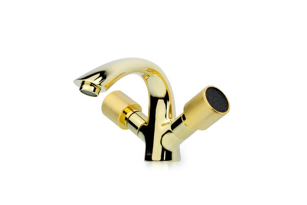 Смеситель Boheme для раковины ROYAL CRYSTAL Black, золото_Комплект 291-Royal/CRST black цвет золото глянцевое
