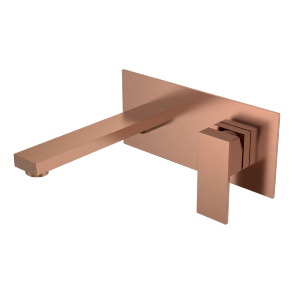 Смеситель Boheme для раковины из стены Qubic Copper Brushed 475-CB цвет медь