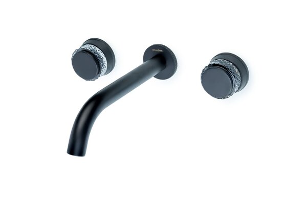 Смеситель Boheme из стены AURA на 3 отв. BLACK 152-2-B-A цвет черный матовый