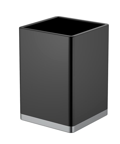 Стакан Boheme Q 10961-B-CR настольный черный с хромом