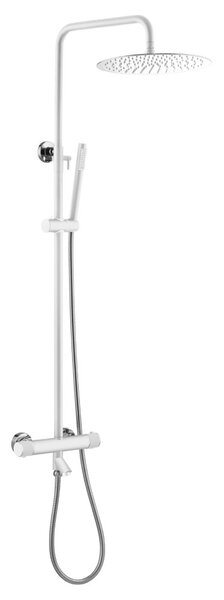 Душевая система c термостатом Boheme Uno 468-T-WCR White Chrome с изливом