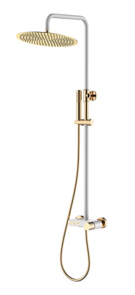 Стойка для душа STICK WHITE DIAMOND GOLD 128-WG цвет белый глянец