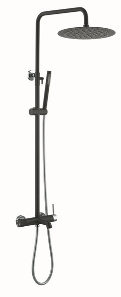 Стойка для душа со смесителем Boheme Uno Black Chrome 468-BCR