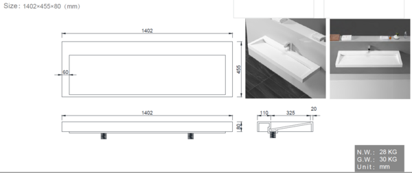 Раковина Boheme Armadi Art Flat 140 859-140 Белая