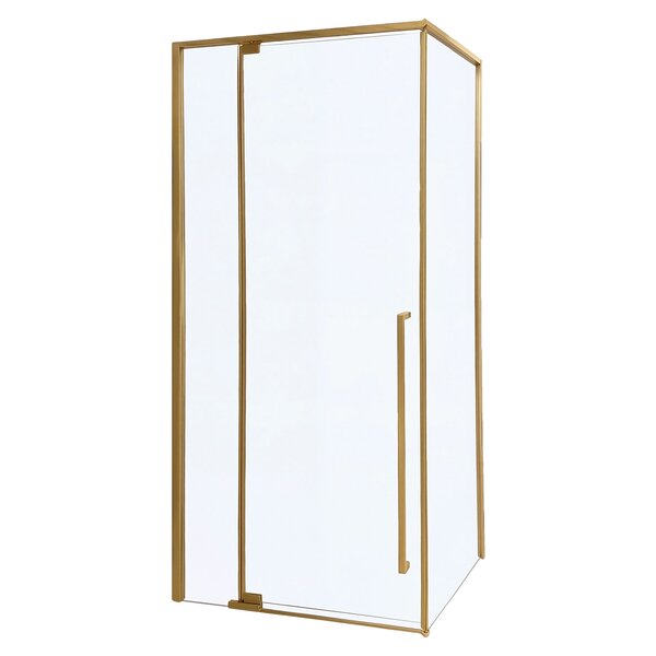 Душевой уголок Azario Мале 900х900х1950 прозрачное стекло 6 мм, профиль брашированное золото (AZ-J50-90-BGL-CL)
