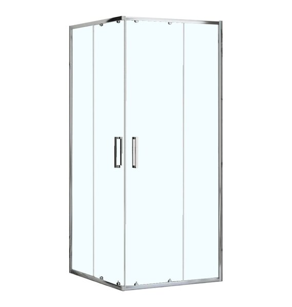 Душевой уголок Loranto NEO 100x100x190 прозрачное закаленное стекло 5 мм, профиль серебро (CS-21809-100)