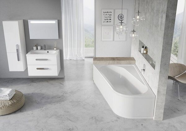 Ванна акриловая Ravak CHROME 160х105 L, белая