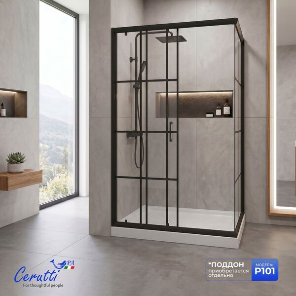 Душевое ограждение Ceruttispa МУЗА (MUZA) 120 N (120х80x195)