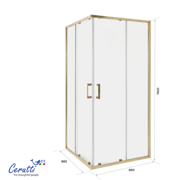 Душевое ограждение Ceruttispa ADIGE90G (90х90х190)