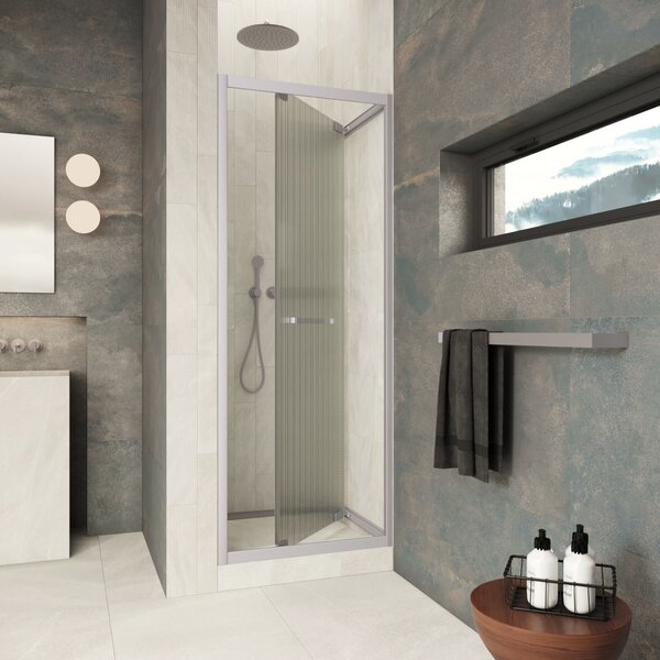 Душевая дверь Vegas-glass Z Inside 70 07 Moru стекло Moru, профиль матовый хром, 70х200 см. Размер регулировки 69-71 см.