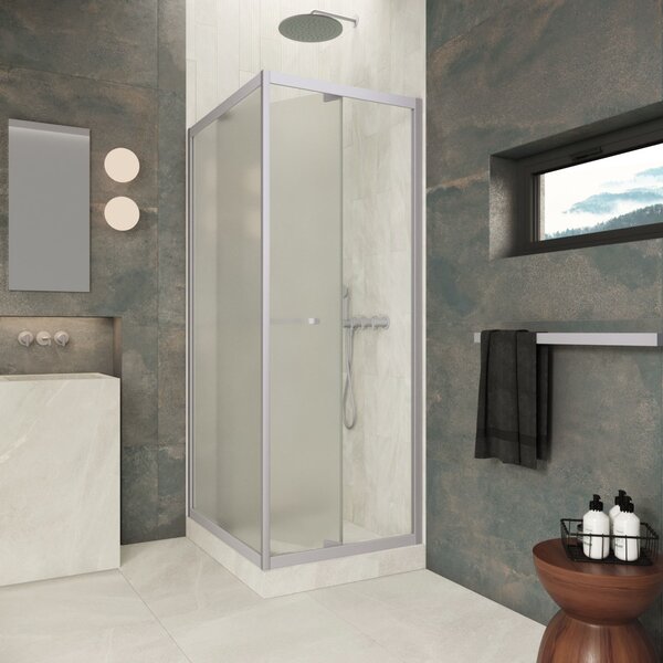 Душевой уголок Vegas-glass Z+ZPV Inside 60*70 07 10 стекло сатин, профиль матовый хром, 60х70 см