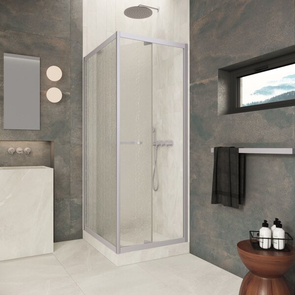 Душевой уголок Vegas-glass Z+ZPV Inside 60*70 07 02 стекло шиншилла, профиль матовый хром, 60х70 см