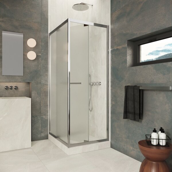 Душевой уголок Vegas-glass Z+ZPV Inside 60*70 08 10 стекло сатин, профиль глянцевый хром, 60х70 см