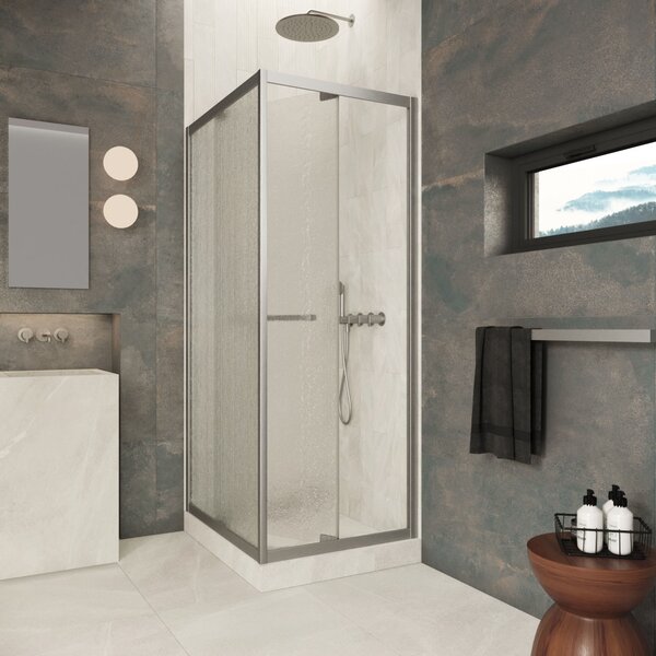 Душевой уголок Vegas-glass Z+ZPV Inside 60*80 11 02 стекло шиншилла, профиль оружейная сталь, 60х80 см