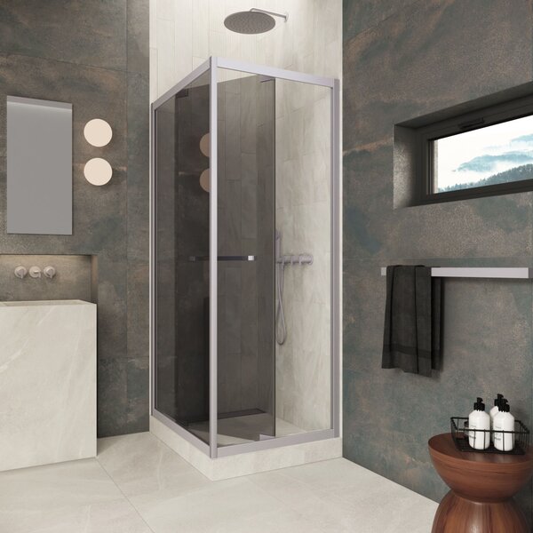 Душевой уголок Vegas-glass Z+ZPV Inside 70*100 07 07 стекло графит, профиль матовый хром, 70х100 см