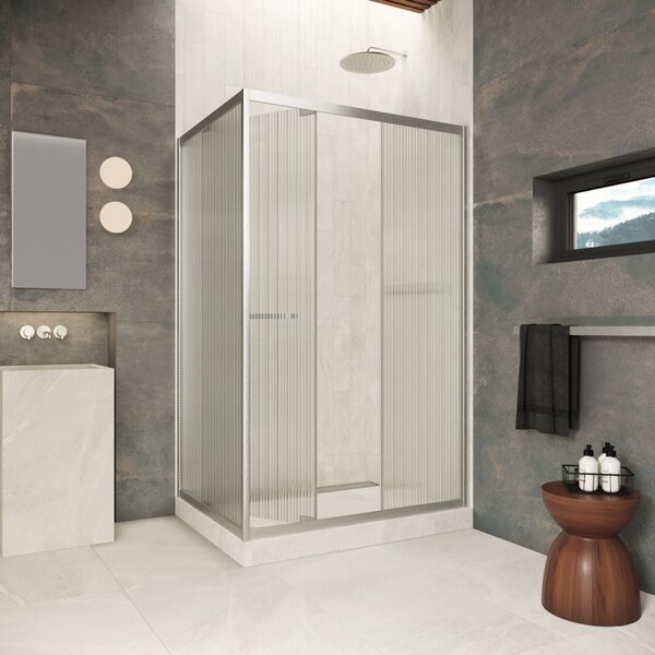 Душевой уголок Vegas-glass ZP+ZPV Inside 120*100 04 Moru стекло Moru, профиль никель, 120х100 см