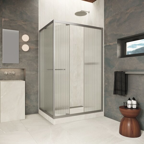Душевой уголок Vegas-glass ZP+ZPV Inside 150*100 11 Moru стекло Moru, профиль оружейная сталь, 150х100 см